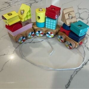 Janod Wooden Mini Pull Along Toy Train Animal Set